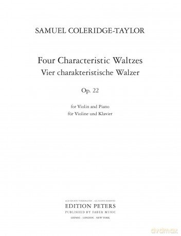 Coleridge-Taylor: Four Characteristic Waltzes Op. 22 - Samuel Coleridge-Taylor [KSIĄŻKA]