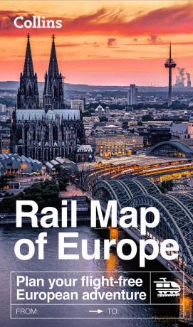 Collins Rail Map of Europe: Plan your flight-free European adventure - Collins Maps [KSIĄŻKA]