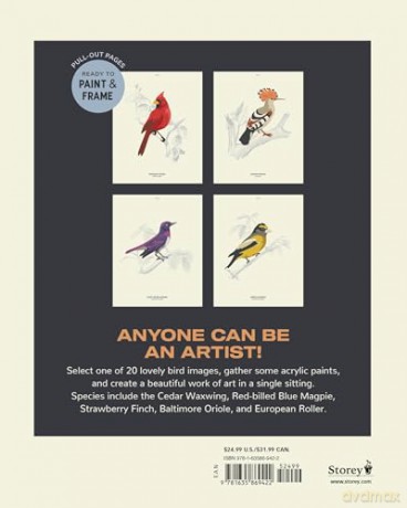 Coloready Birds: 20 Modern Paint-by-Number Prints - A.K. Roxas [KSIĄŻKA]