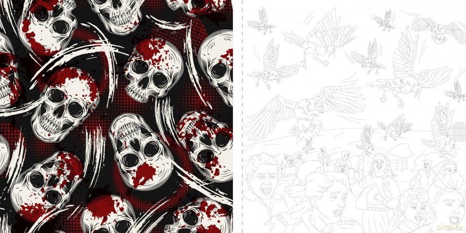 Coloring Creepy Horror Movies: An Unofficial Coloring Adventure - Walter Foster Creative Team [KSIĄŻKA]
