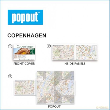 Copenhagen PopOut Map - PopOut Maps [KSIĄŻKA]