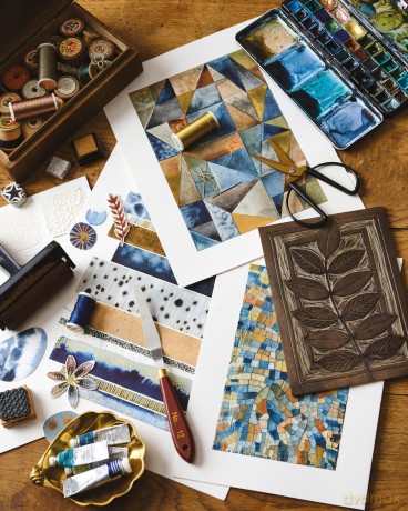 Creative Abstract Mixed Media: The beginner's guide to expressive painting with watercolor and more! - Kate Rebecca Leach [KSIĄŻKA]