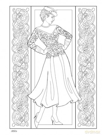 Creative Haven A Century of Fashion Coloring Book - Eileen Miller [KSIĄŻKA]