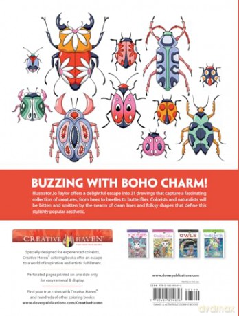 Creative Haven Boho Bugs Coloring Book - Jo Taylor [KSIĄŻKA]