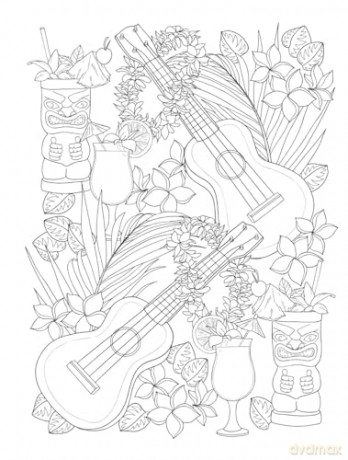 Creative Haven On Island Time Coloring Book - Jessica Mazurkiewicz [KSIĄŻKA]