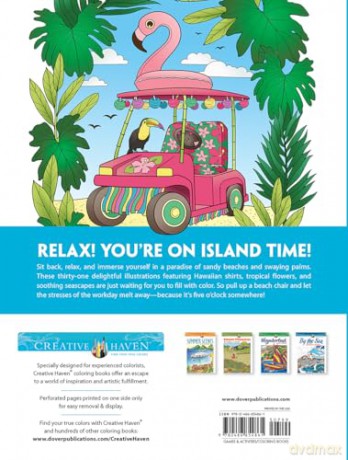 Creative Haven On Island Time Coloring Book - Jessica Mazurkiewicz [KSIĄŻKA]