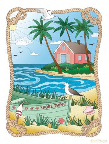 Creative Haven On Island Time Coloring Book - Jessica Mazurkiewicz [KSIĄŻKA]
