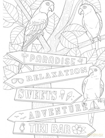 Creative Haven On Island Time Coloring Book - Jessica Mazurkiewicz [KSIĄŻKA]