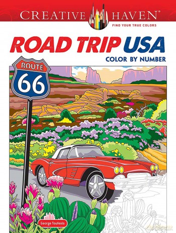 Creative Haven Road Trip USA Color by Number - George Toufexis [KSIĄŻKA]