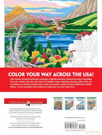 Creative Haven Road Trip USA Color by Number - George Toufexis [KSIĄŻKA]