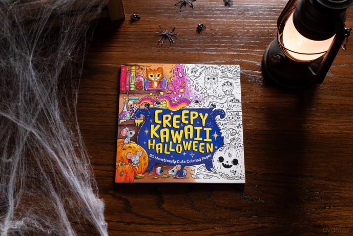 Creepy Kawaii Halloween: 50 Monstrously Cute Coloring Pages - Editors of Cider Mill Press [KSIĄŻKA]