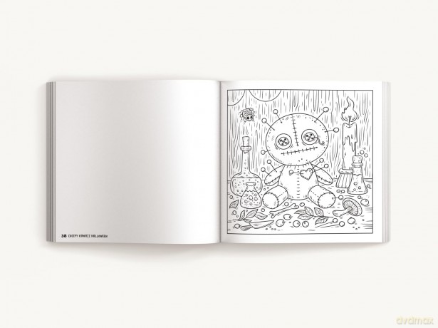 Creepy Kawaii Halloween: 50 Monstrously Cute Coloring Pages - Editors of Cider Mill Press [KSIĄŻKA]