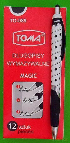 Długopis Magic Ścieralny Czarny [SZKOŁA]