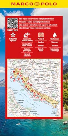 Croatia Coast Marco Polo Map: wegenkaart 1:225.000 - Marco Polo [KSIĄŻKA]