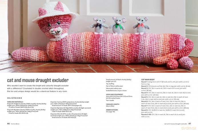 Crocheted Cats: 35 projects to make: Fabulous feline patterns for cushions, accessories, home décor and more - Barbara Donovan [KSIĄŻKA]