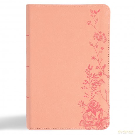 CSB Single-Column Compact Bible, Digital Study Edition, Blush Floral LeatherTouch - CSB Bibles by Holman [KSIĄŻKA]
