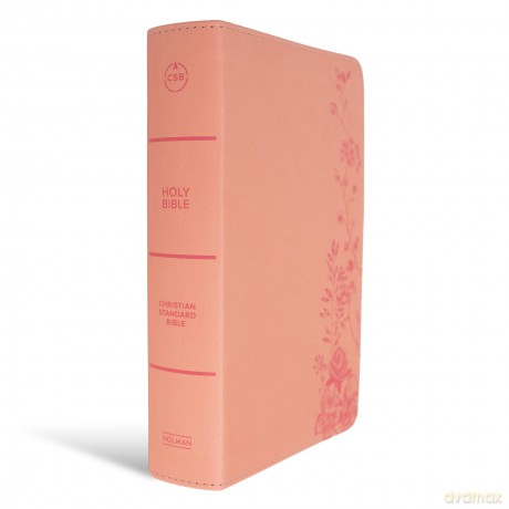 CSB Single-Column Compact Bible, Digital Study Edition, Blush Floral LeatherTouch - CSB Bibles by Holman [KSIĄŻKA]