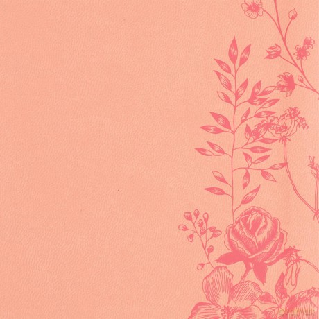 CSB Single-Column Compact Bible, Digital Study Edition, Blush Floral LeatherTouch - CSB Bibles by Holman [KSIĄŻKA]