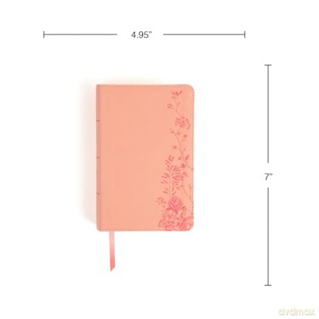 CSB Single-Column Compact Bible, Digital Study Edition, Blush Floral LeatherTouch - CSB Bibles by Holman [KSIĄŻKA]