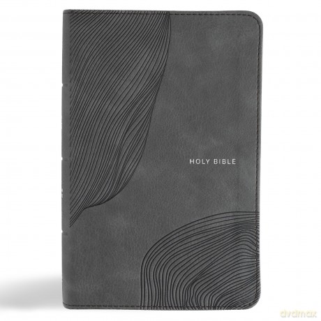 CSB Single-Column Compact Bible, Digital Study Edition, Charcoal LeatherTouch - CSB Bibles by Holman [KSIĄŻKA]