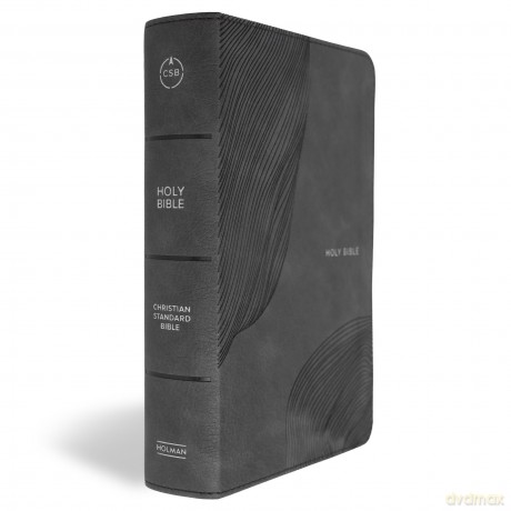 CSB Single-Column Compact Bible, Digital Study Edition, Charcoal LeatherTouch - CSB Bibles by Holman [KSIĄŻKA]