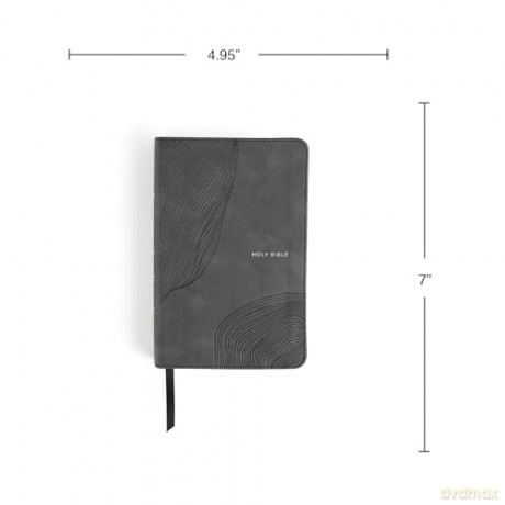 CSB Single-Column Compact Bible, Digital Study Edition, Charcoal LeatherTouch - CSB Bibles by Holman [KSIĄŻKA]