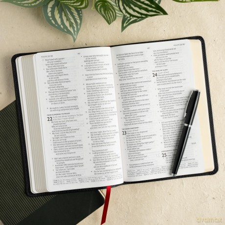 CSB Thinline Bible, Anglicised Edition, Black Leather [KSIĄŻKA]
