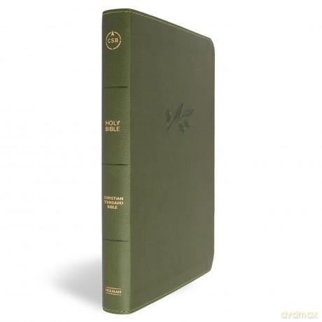 CSB Thinline Bible, Anglicised Edition, Olive LeatherTouch - CSB Bibles by Holman [KSIĄŻKA]