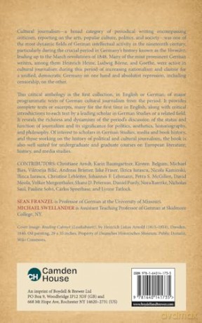 Cultural Journalism in Germany, 1815-1848: A Critical Anthology: 255 - Dr Sean Franzel [KSIĄŻKA]