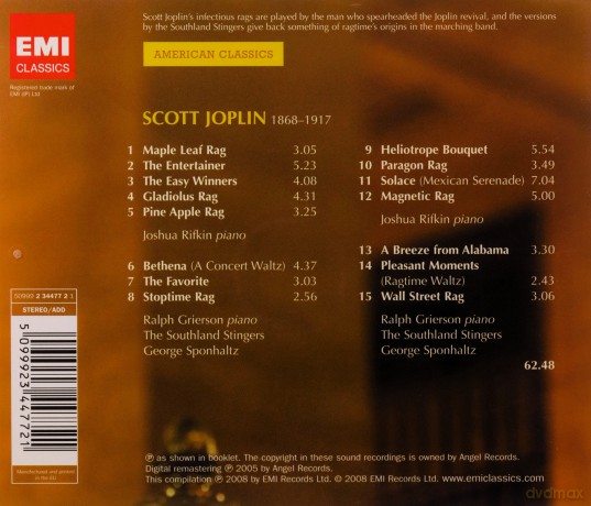 Various Artists: American Classics: Scott Joplin [CD]