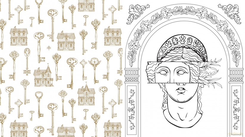 Dark Academia Coloring Book: Capture the Eerie Allure of Scholarly Secrets - Editors of Chartwell Books [KSIĄŻKA]