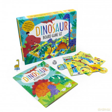 Dinosaur Board Game Set - Includes 2 Games and Activity Book - Sarah Wade [KSIĄŻKA]