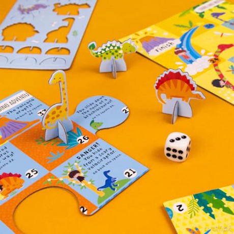Dinosaur Board Game Set - Includes 2 Games and Activity Book - Sarah Wade [KSIĄŻKA]