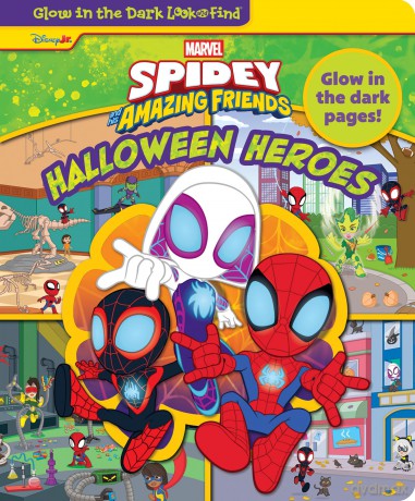 Disney Junior Marvel Spidey and His Amazing Friends - Halloween Heroes Glow in the Dark Look and Find Activity Book - PI Kids - PI Kids [KSIĄŻKA]
