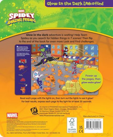 Disney Junior Marvel Spidey and His Amazing Friends - Halloween Heroes Glow in the Dark Look and Find Activity Book - PI Kids - PI Kids [KSIĄŻKA]