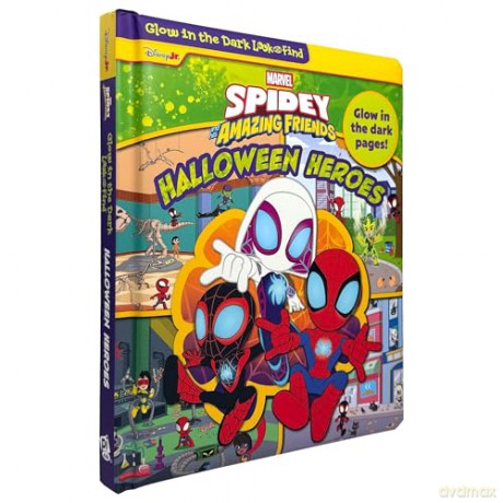 Disney Junior Marvel Spidey and His Amazing Friends - Halloween Heroes Glow in the Dark Look and Find Activity Book - PI Kids - PI Kids [KSIĄŻKA]