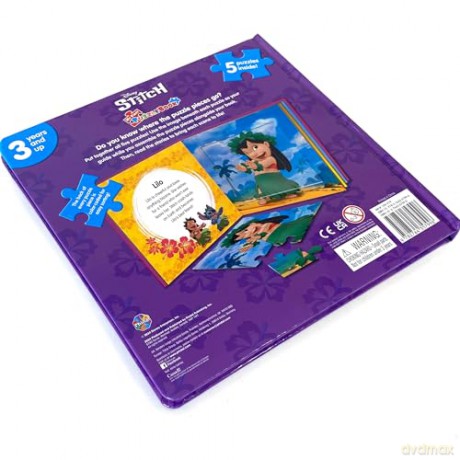 Disney Stitch My First Puzzle Book - Jigsaw Puzzles for kids, 10-page board book, 5 puzzles to enjoy [KSIĄŻKA]