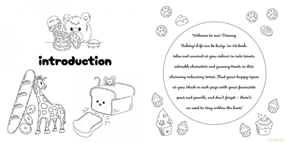 Dreamy Bakery: A cute and cozy colouring book - Ollie Brown [KSIĄŻKA]
