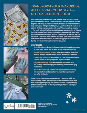 Easy Embroidery Embellishment: Learn to Customize Your Clothes with Simple Stitch Techniques - Jenny Billingham [KSIĄŻKA]