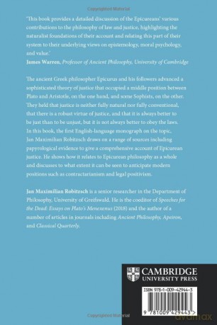 Epicurean Justice: Nature, Agreement, and Virtue - Jan Maximilian Robitzsch [KSIĄŻKA]