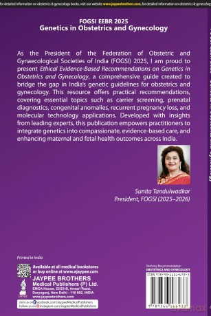 FOGSI EEBR 2025: Ethical Evidence-Based Recommendations: Genetics in Obstetrics and Gynecology - Sunita Tandulwadkar [KSIĄŻKA]