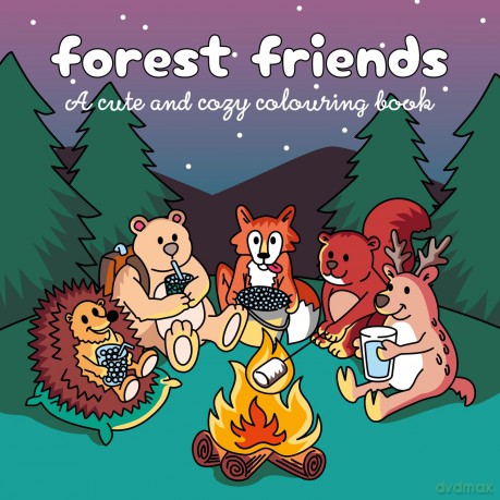 Forest Friends: A cute and cozy colouring book - Ollie Brown [KSIĄŻKA]