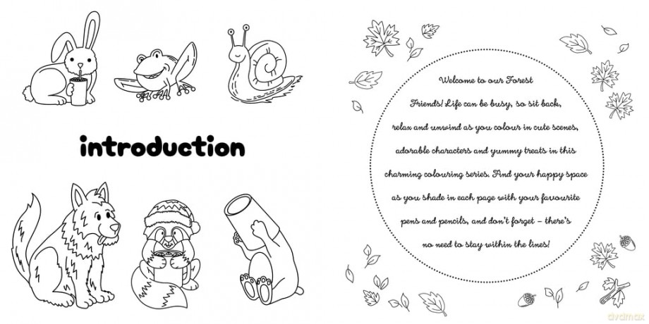 Forest Friends: A cute and cozy colouring book - Ollie Brown [KSIĄŻKA]