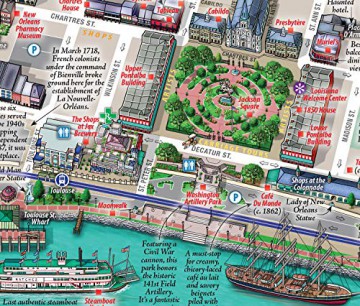 French Quarter New Orleans Illustrated Map: History - Attractions - Museums - Tours - Michael Karpovage [KSIĄŻKA]