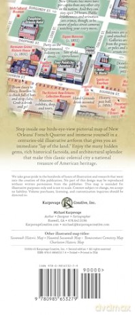 French Quarter New Orleans Illustrated Map: History - Attractions - Museums - Tours - Michael Karpovage [KSIĄŻKA]