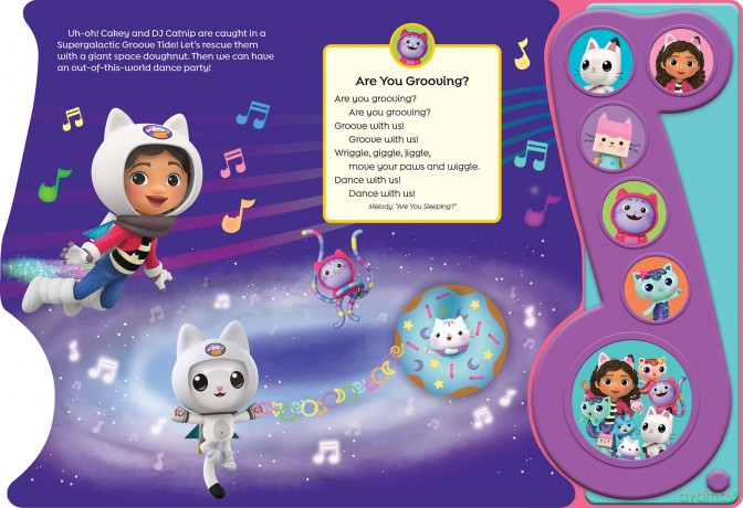 Gabby's Dollhouse - Gabby's Groove-Along! Music Note Sound Book - PI Kids - PI Kids [KSIĄŻKA]