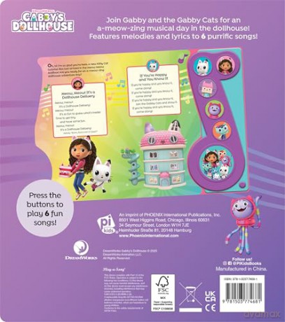 Gabby's Dollhouse - Gabby's Groove-Along! Music Note Sound Book - PI Kids - PI Kids [KSIĄŻKA]