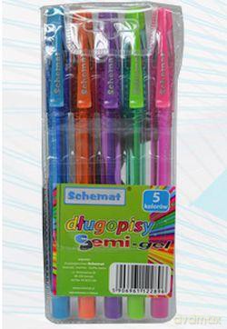 Długopis Semi-Gel 108 Kpl 5 Kolorów [SZKOŁA]