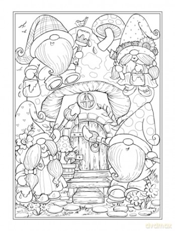 Gnomes at Home Coloring Book - Teresa Goodridge [KSIĄŻKA]