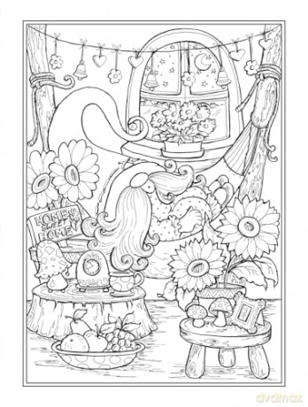 Gnomes at Home Coloring Book - Teresa Goodridge [KSIĄŻKA]